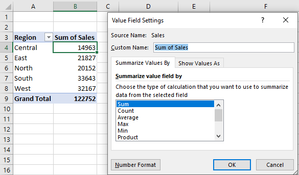 What Dialog Box Allows You to Change a Field Name in a Pivottable?